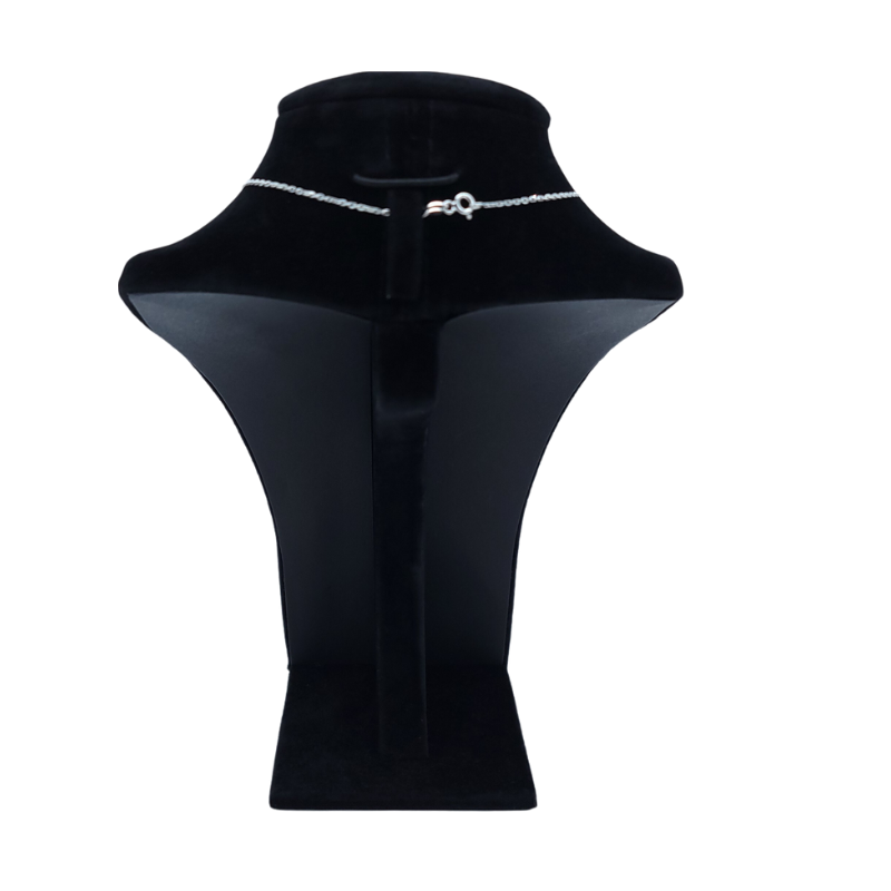 small luxurious black velvet necklace stand