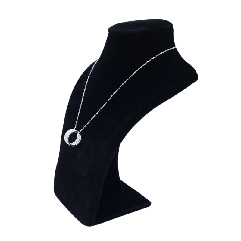 small luxurious black velvet necklace stand