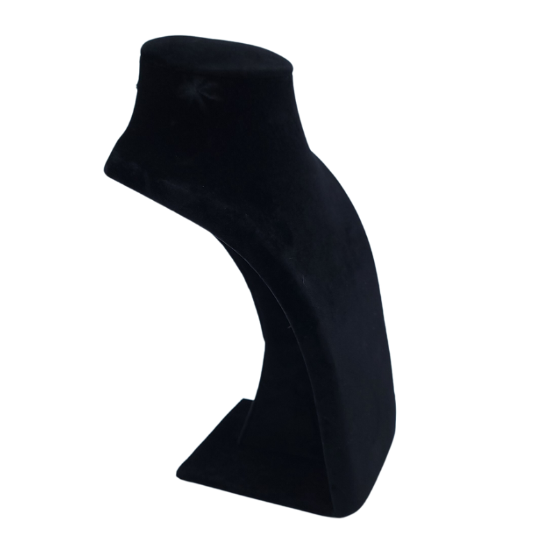 small luxurious black velvet necklace stand