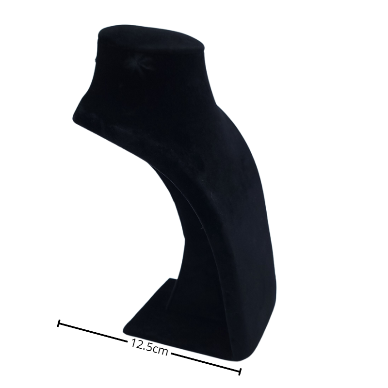 small luxurious black velvet necklace stand