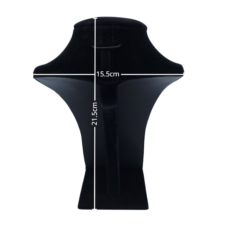 small luxurious black velvet necklace stand
