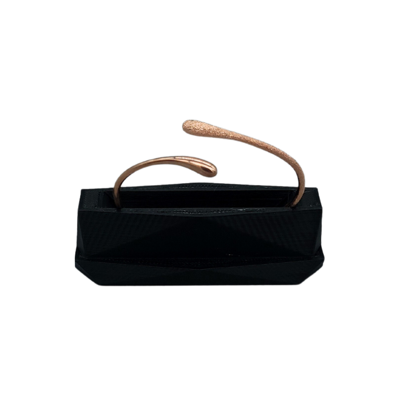 black multi cut surface bangle stand