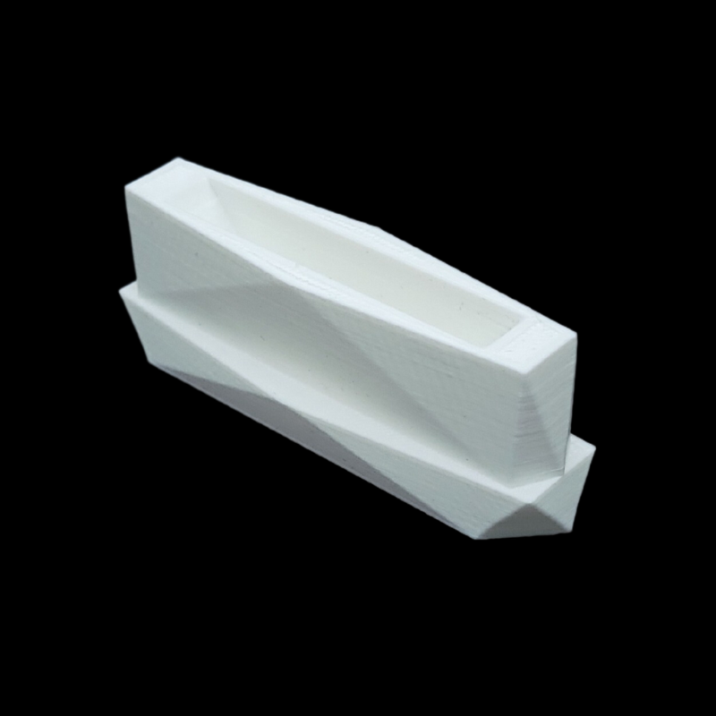 PLBG81WH white Multi-cut surface Bangle Stand-7 white multi cut surface bangle stand