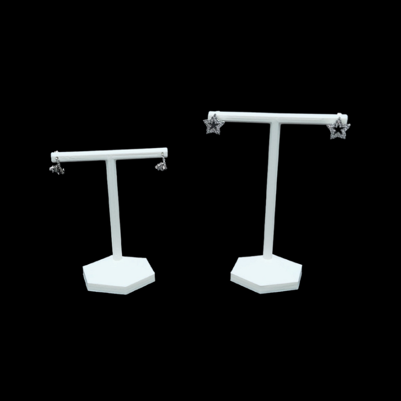 PLER80L Large Hexagonal Base Earring Stand-1 hexagonal base earring holder-2