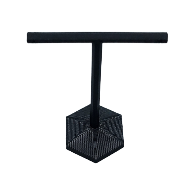 Black Large Hexagonal Base Earring Stand-5