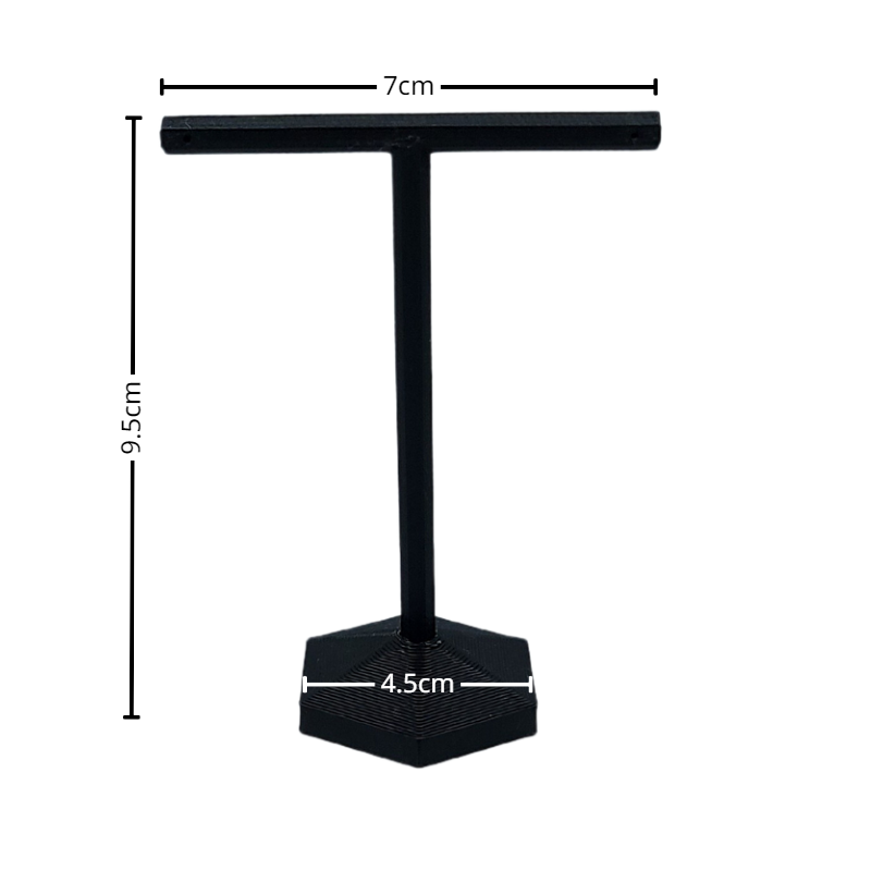 Black Large Hexagonal Base Earring Stand-3