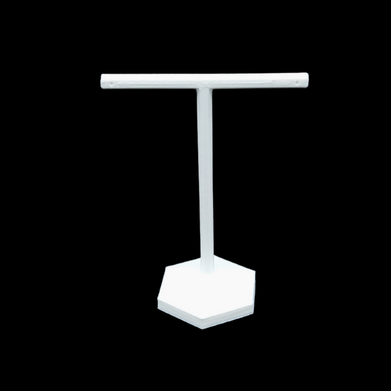 white hexagonal base earring holder-4