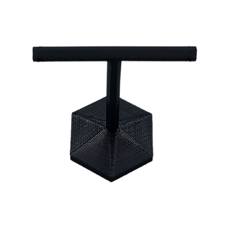 PLER80SBL Black Small Hexagonal Base Earring Stand-4 Black Large Hexagonal Base Earring Stand-10