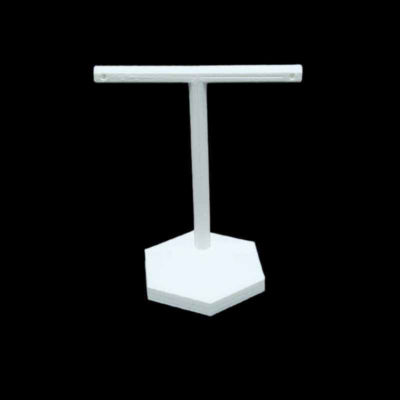 white hexagonal base earring holder-9