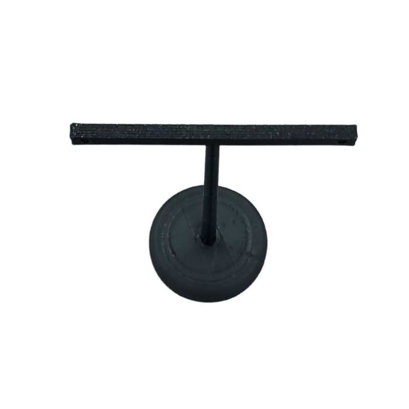 black large round base earring