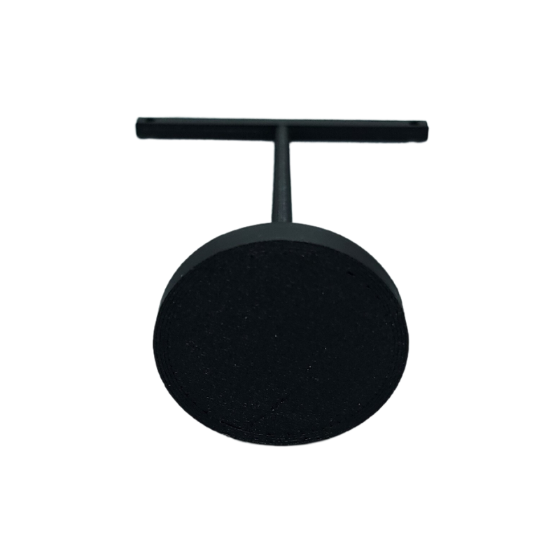 black large round base earring