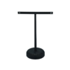 black large round base earring