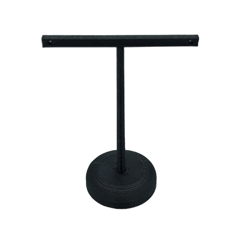 black large round base earring