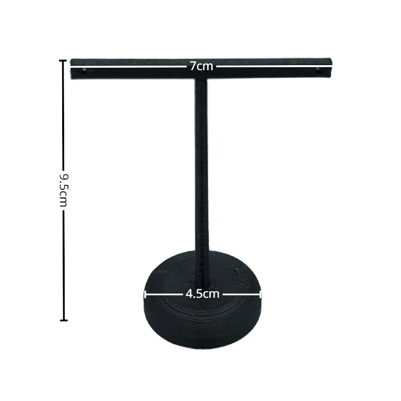 black large round base earring