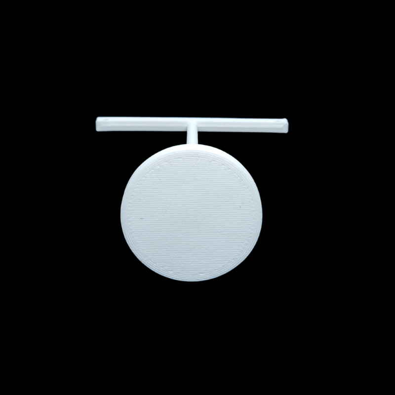 white 3d print round base earring stand