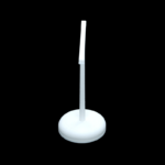 white 3d print round base earring stand