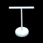 white 3d print round base earring stand