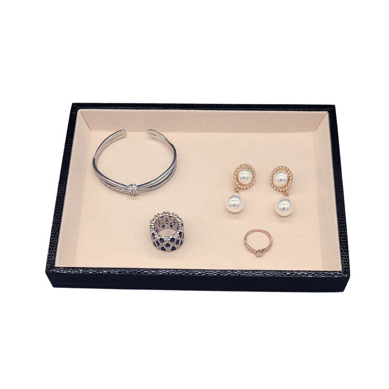 730F-S Beige Plain tray-6 jewellery dispaly tray-s