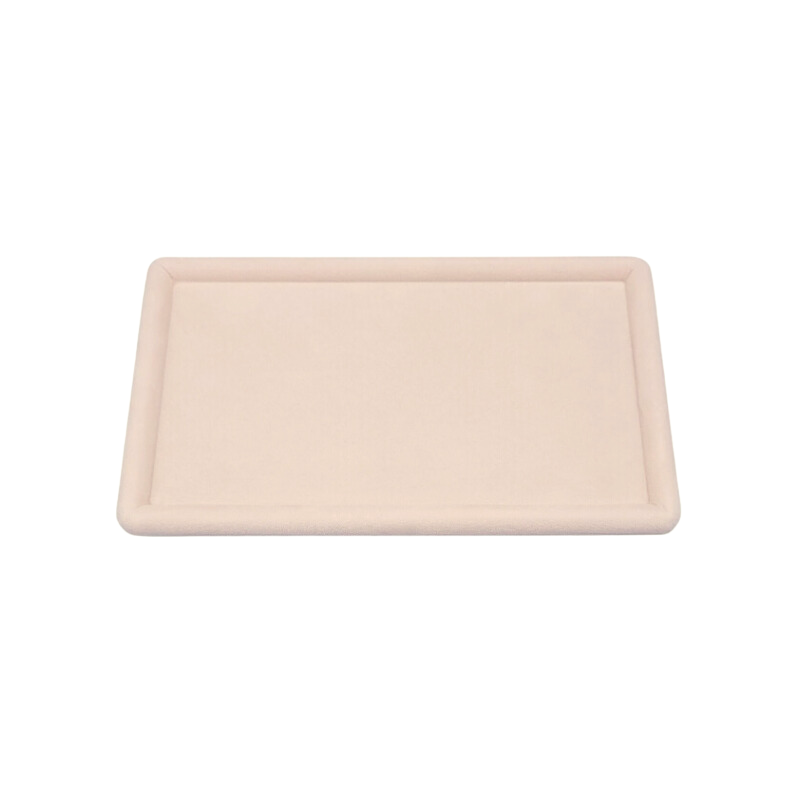 730I-M beige plain tray-1 Jewellery display tray rounded corners (beige)