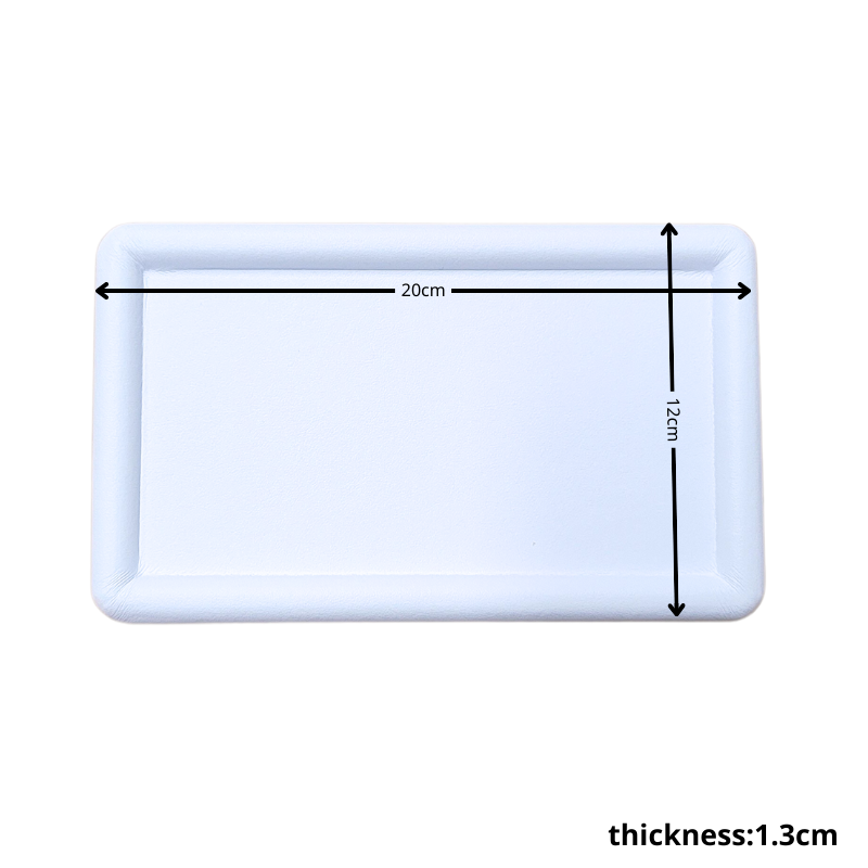730I-S white leathette plain tray-5