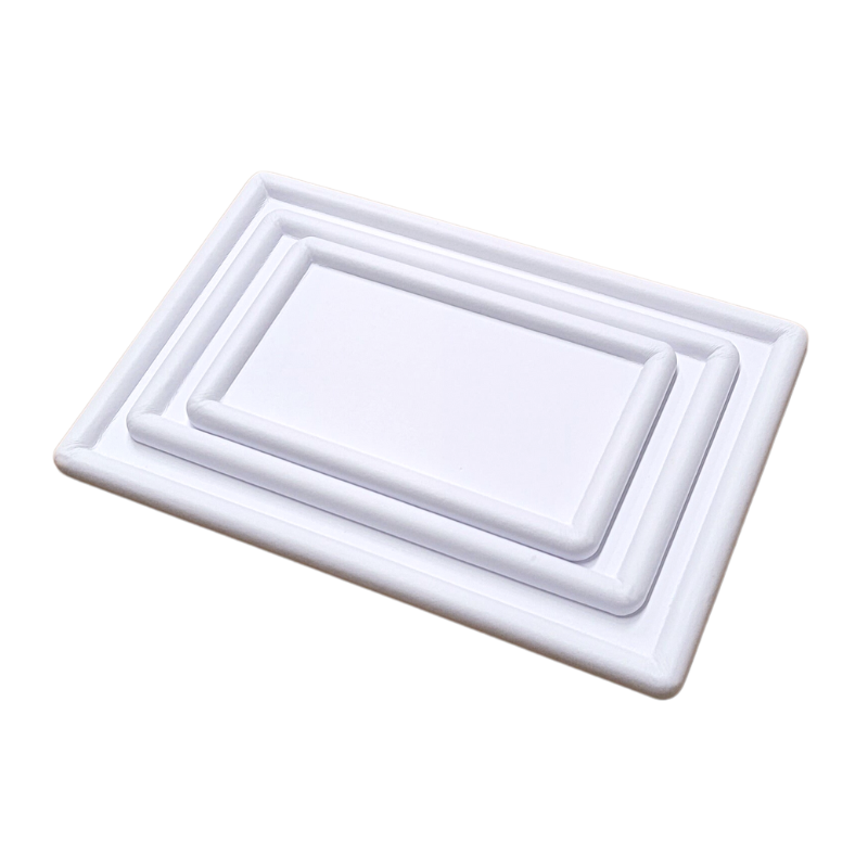 730I White plain tray-2 jewellery display tray