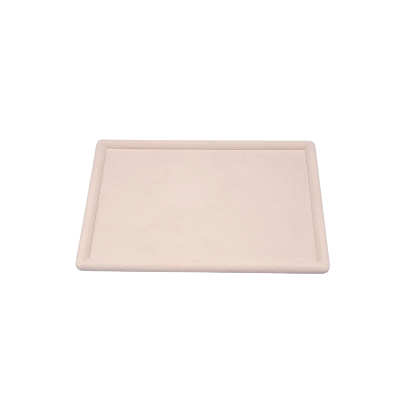 Jewellery display tray rounded corners (beige)