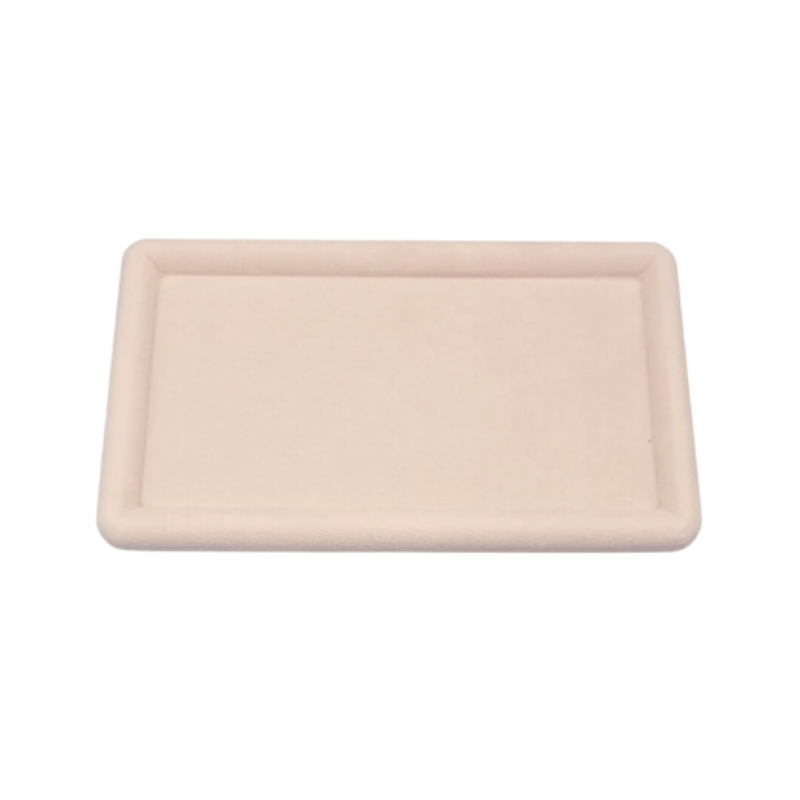 730IS beige tray-1 Jewellery display tray rounded corners (beige)