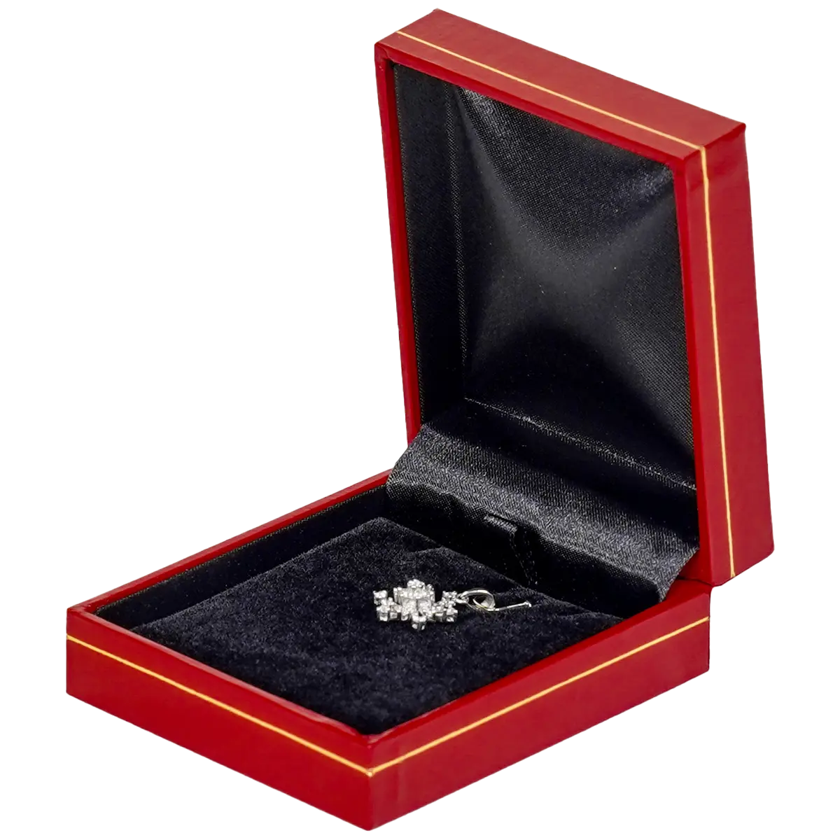 jewellery box for necklace wholesale jewellery box in australia red BXP83 - display with pendant side
