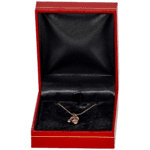 jewellery box for necklace wholesale jewellery box in australia red BXP83 - display with necklace front