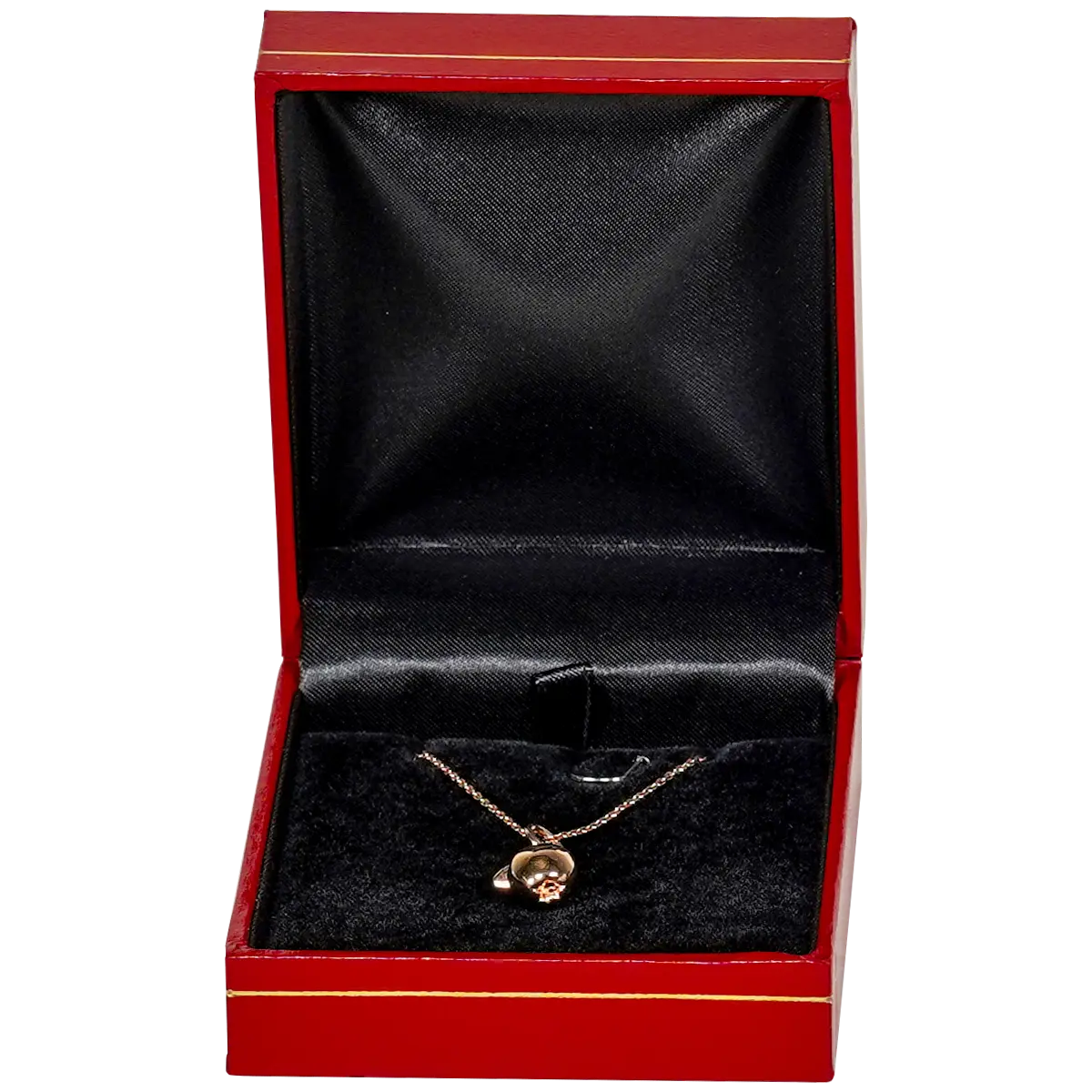 jewellery box for necklace wholesale jewellery box in australia red BXP83 - display with necklace front