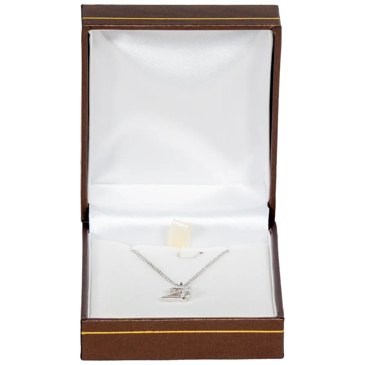 jewellery-for-necklace-wholesale-jewellery-box-in-australia-brown- display with pendant - display with necklace front