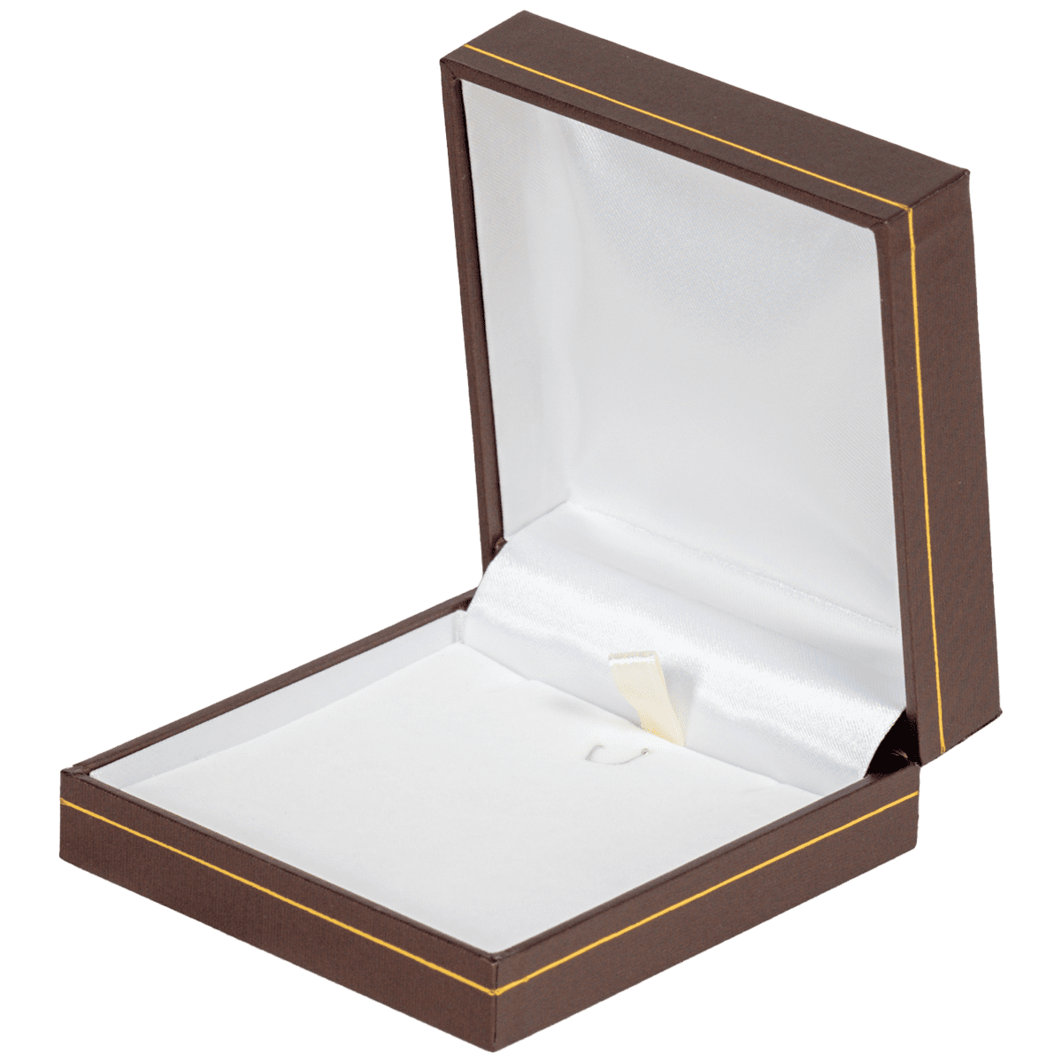 necklace box jewellery box necklace brown - open side