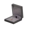 necklace box large black paper open side view with jewellery BXP82LBL