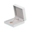 necklace box large white paper open side view with jewellery BXP82LWH