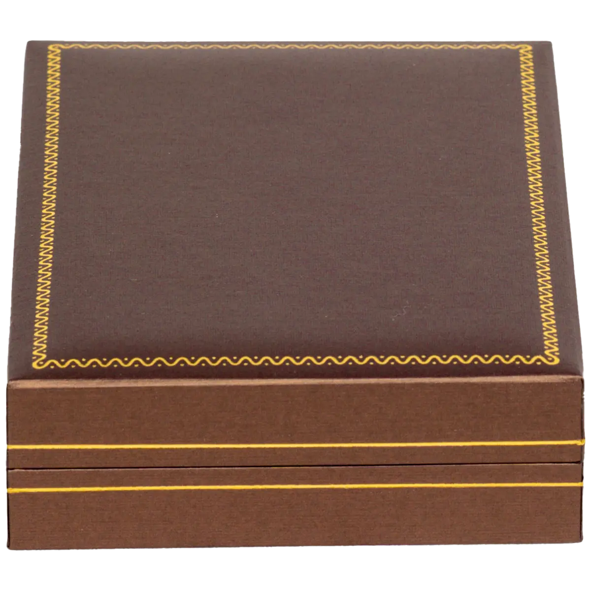 necklace gift box custom jewellery packaging brown - close front