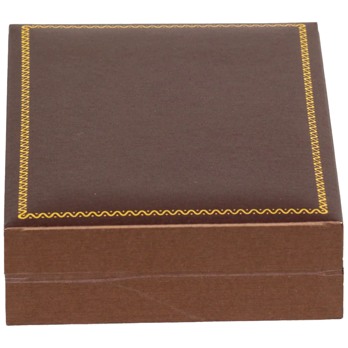 necklace gift box custom jewellery packaging brown - close back