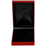necklace gift box custom jewellery packaging red - open front