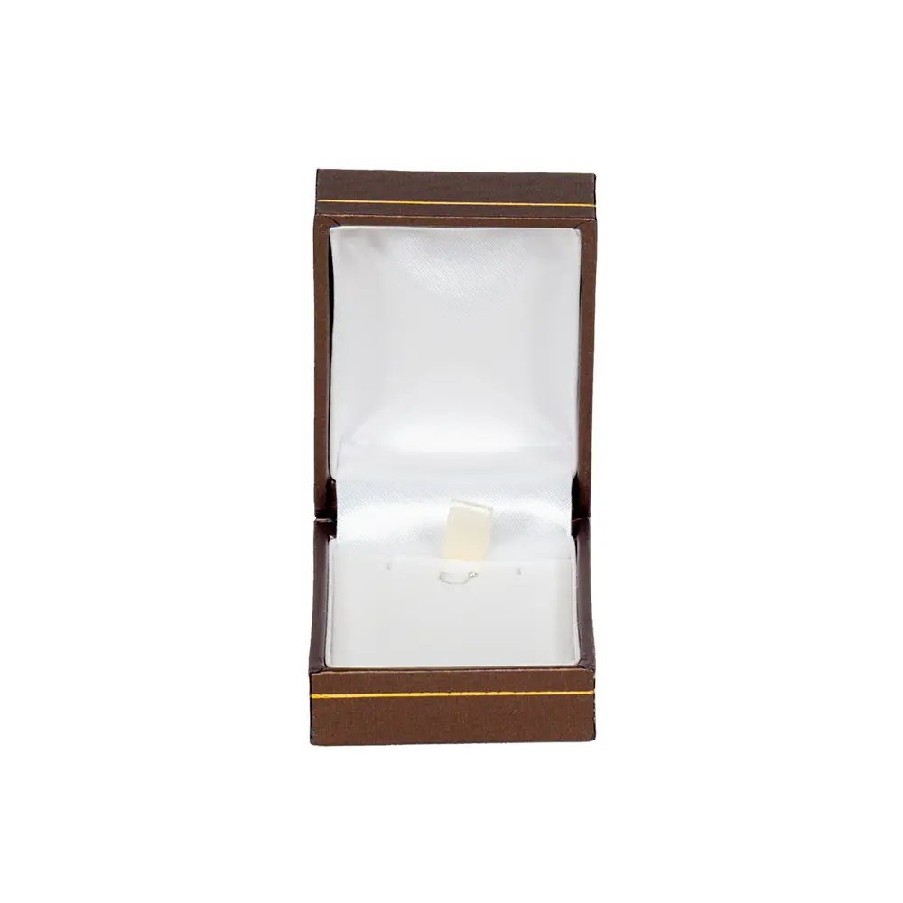 necklace-packaging-small-necklace-box-brown-BXP84-3 necklace packaging small necklace box brown BXP84 - open front