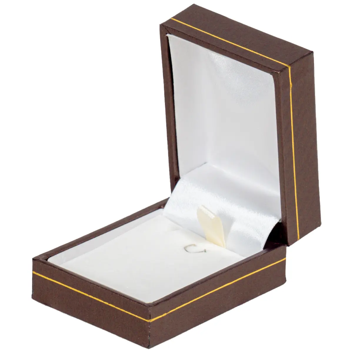 necklace-packaging-small-necklace-box-brown-BXP84-4 necklace packaging small necklace box brown BXP84 - open side