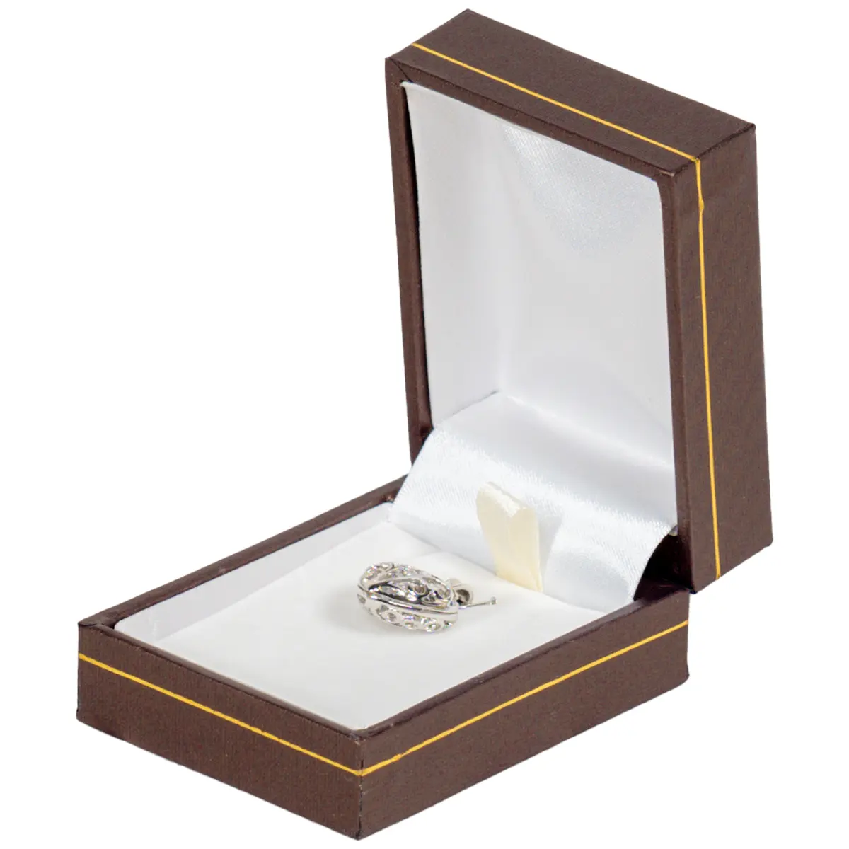 necklace-packaging-small-necklace-box-brown-BXP84-6 necklace packaging small necklace box brown BXP84 - display with pendant side