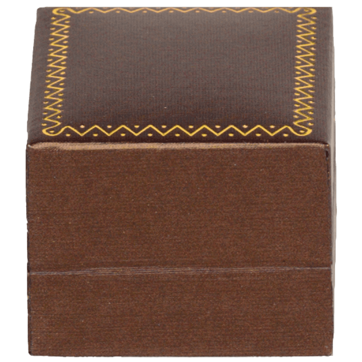 small earring box brown leather look paper jewellery box AU - close back