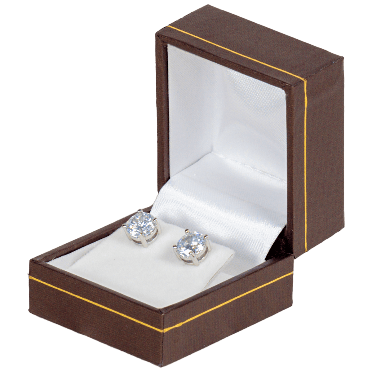 small-earring-box-brown-leather-look-paper-BXE84-5 small earring box brown leather look paper jewellery box AU - display with ring side