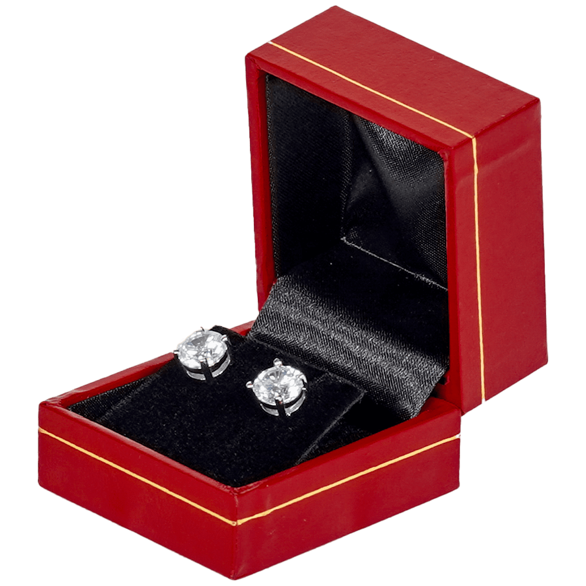 small-earring-box-red-leather-look-paper-BXE84-1 small earring box red leather look paper jewellery box AU - display with ring side