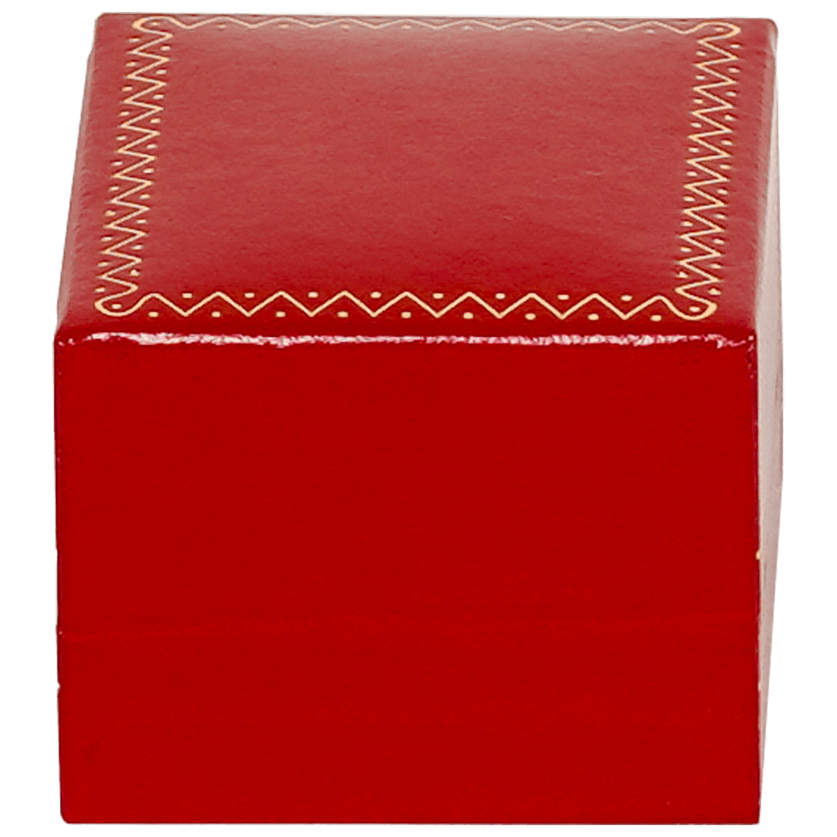 small earring box red leather look paper jewellery box AU - close back
