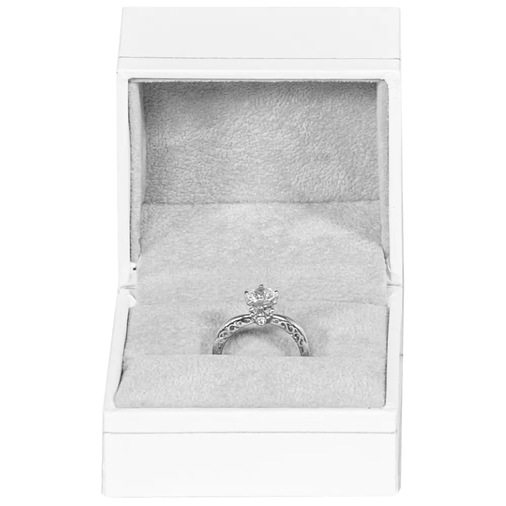 BXR86WH-Ring-Gift-Box-white-with-ring-front Ring-Gift-Box-white-with-ring-front