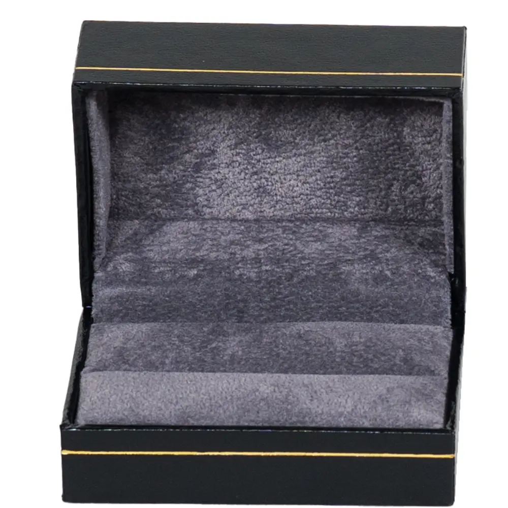 BXR87BL-Double-Ring-Box-black-open-front Double-Ring-Box-black-open-front