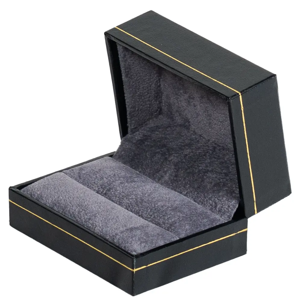 BXR87BL-Double-Ring-Box-black-open-side Double-Ring-Box-black-open-side