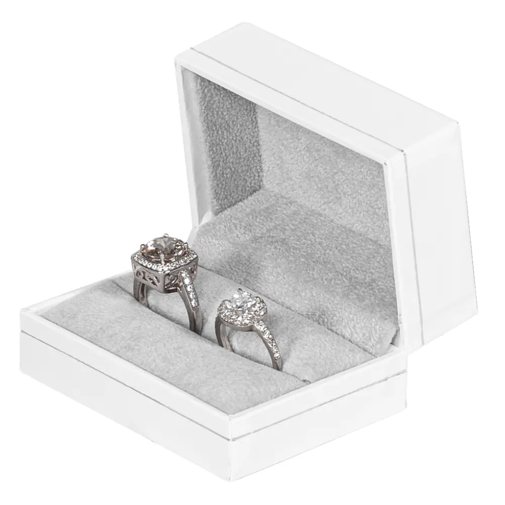 BXR87WH-Double-Ring-Box-white-with-ring-side Double-Ring-Box-white-with-ring-side