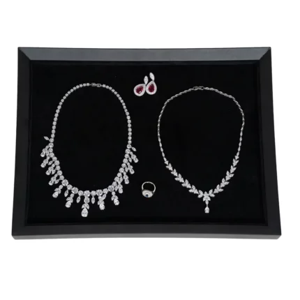 Large Jewellery Tray standup front view with jewellery-TRAV82