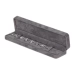 bracelet box velvet dark grey open angle view with bracelet BXB81DGR